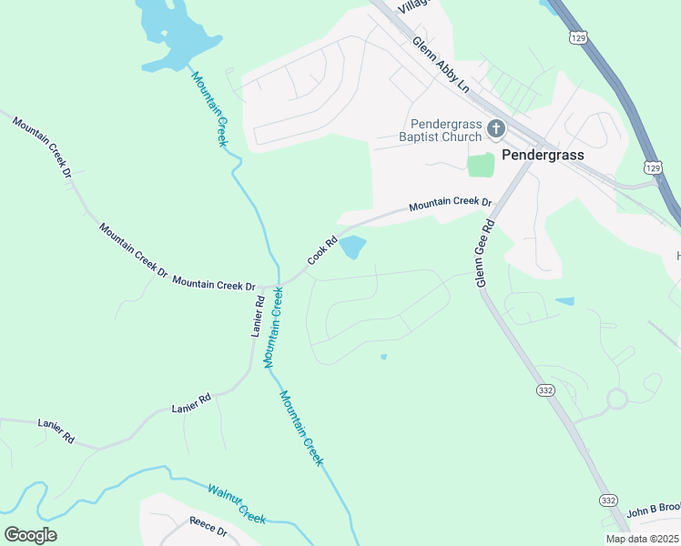 map of restaurants, bars, coffee shops, grocery stores, and more near 111 Sope Creek Circle in Pendergrass