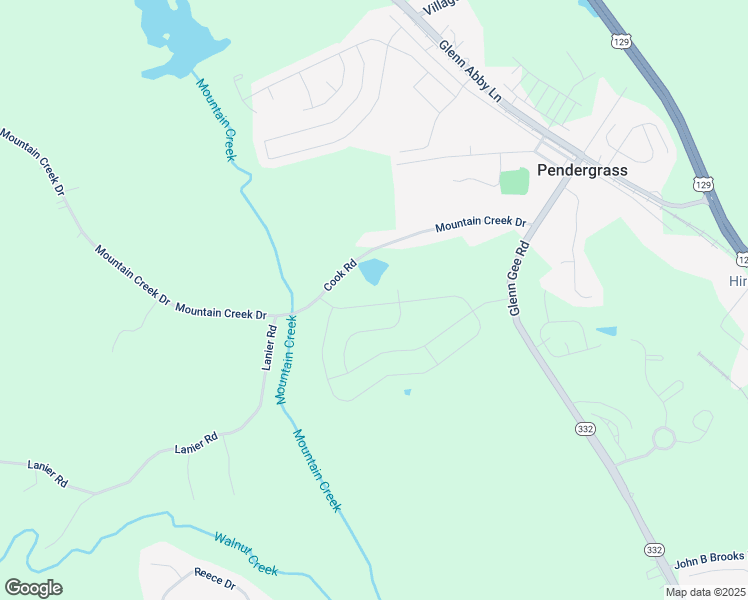 map of restaurants, bars, coffee shops, grocery stores, and more near 147 Sope Creek Circle in Pendergrass