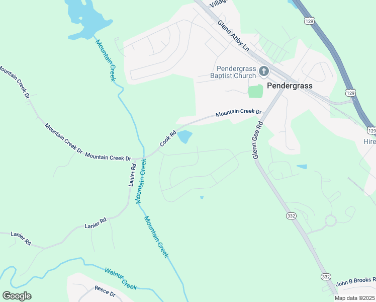 map of restaurants, bars, coffee shops, grocery stores, and more near 159 Sope Creek Circle in Pendergrass