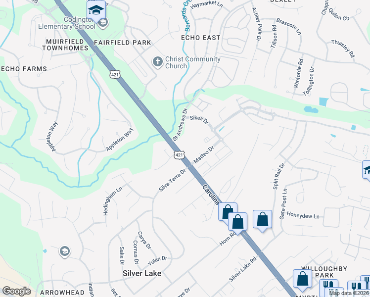 map of restaurants, bars, coffee shops, grocery stores, and more near 4629 Carolina Beach Road in Wilmington