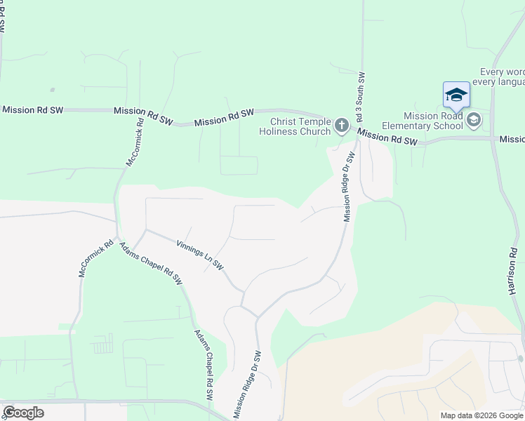 map of restaurants, bars, coffee shops, grocery stores, and more near 46 Stiles Court in Cartersville