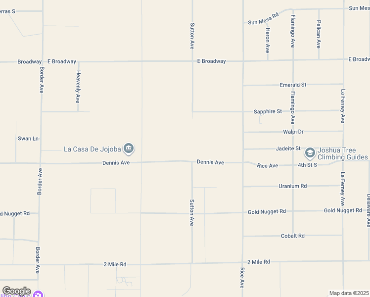 map of restaurants, bars, coffee shops, grocery stores, and more near Dennis Avenue in San Bernardino County
