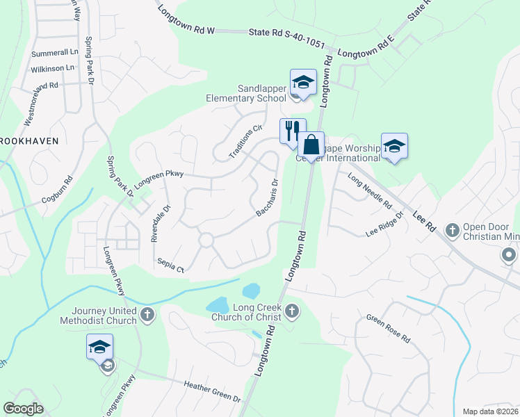 map of restaurants, bars, coffee shops, grocery stores, and more near 296 Baccharis Drive in Columbia
