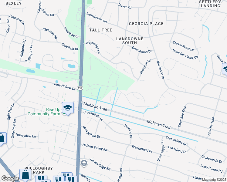 map of restaurants, bars, coffee shops, grocery stores, and more near 4414 Bannock Circle in Wilmington