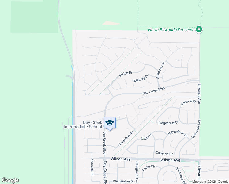 map of restaurants, bars, coffee shops, grocery stores, and more near 5280 State Place in Rancho Cucamonga