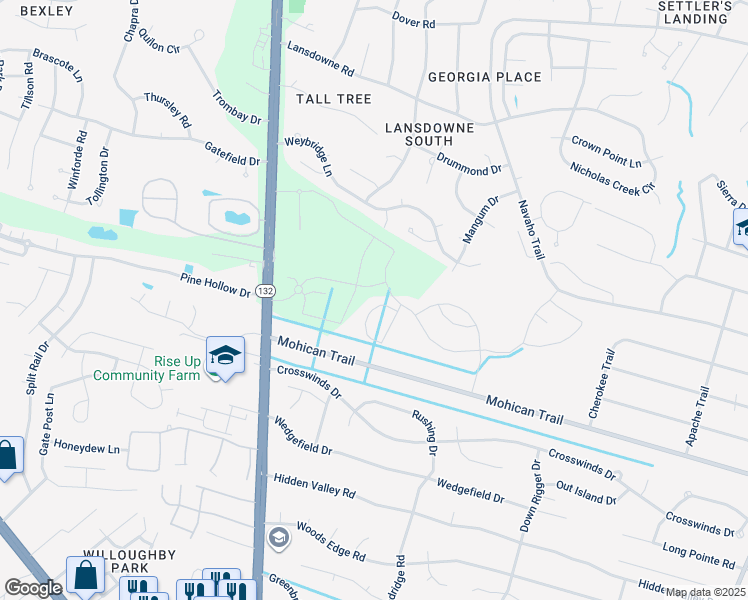 map of restaurants, bars, coffee shops, grocery stores, and more near 4416 Bannock Circle in Wilmington