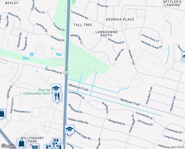 map of restaurants, bars, coffee shops, grocery stores, and more near 4416 Bannock Circle in Wilmington