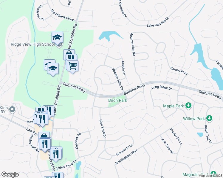 map of restaurants, bars, coffee shops, grocery stores, and more near 288 Oleander Mill Drive in Columbia