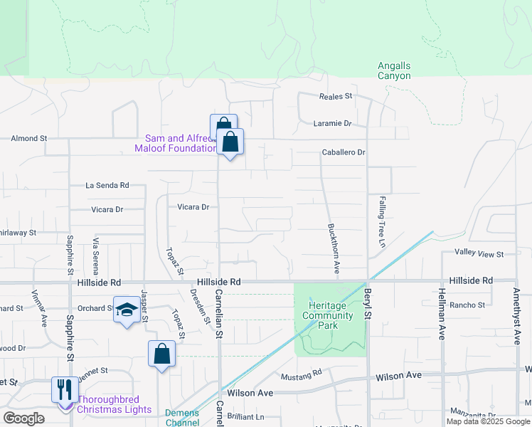 map of restaurants, bars, coffee shops, grocery stores, and more near 8826 JUSTIFY DRIVE in Rancho Cucamonga