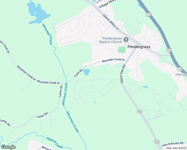 map of restaurants, bars, coffee shops, grocery stores, and more near 414 Mulberry Creek Court in Pendergrass