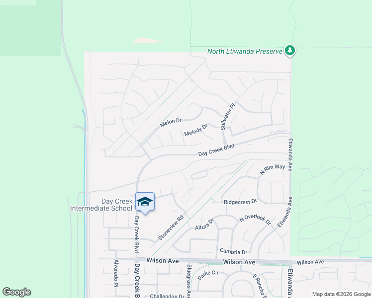 map of restaurants, bars, coffee shops, grocery stores, and more near 12479 Overland Drive in Rancho Cucamonga