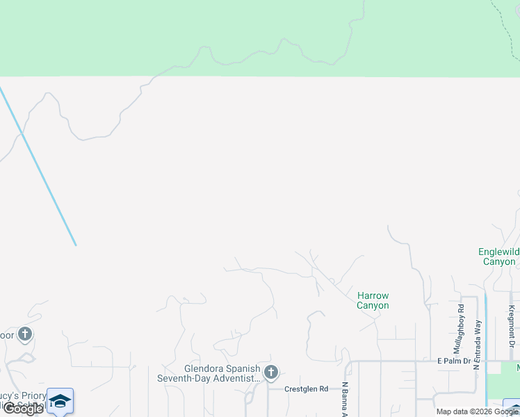 map of restaurants, bars, coffee shops, grocery stores, and more near 2 North Glendora Avenue in Glendora