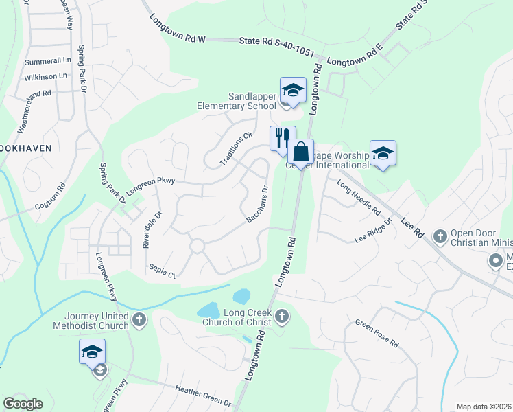 map of restaurants, bars, coffee shops, grocery stores, and more near 296 Baccharis Drive in Columbia