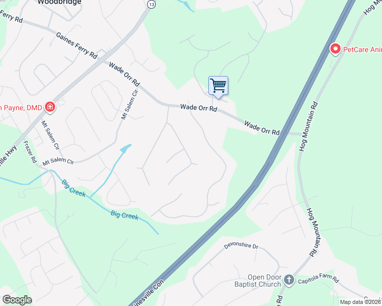 map of restaurants, bars, coffee shops, grocery stores, and more near 6341 Marble Head Drive in Flowery Branch