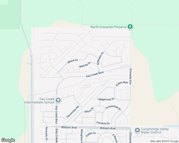 map of restaurants, bars, coffee shops, grocery stores, and more near 12569 Overland Drive in Rancho Cucamonga