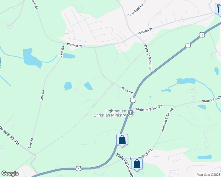 map of restaurants, bars, coffee shops, grocery stores, and more near 1565B Ross Road in Elgin