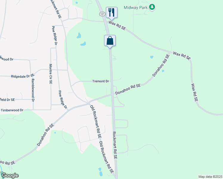 map of restaurants, bars, coffee shops, grocery stores, and more near 23 Tremont Drive in Silver Creek