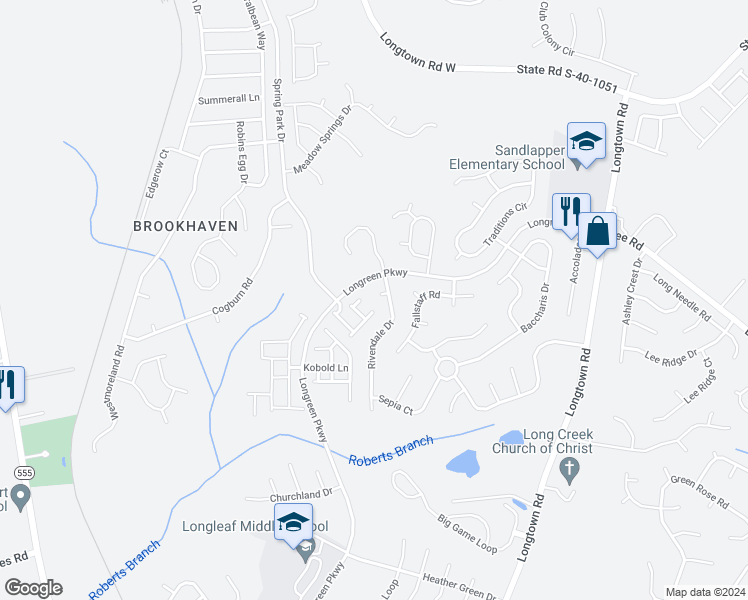 map of restaurants, bars, coffee shops, grocery stores, and more near 9 Rivendale Drive in Columbia