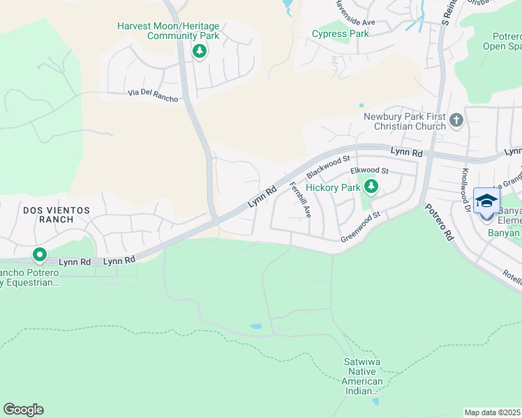 map of restaurants, bars, coffee shops, grocery stores, and more near 1008 Paseo Santa Monica in Thousand Oaks