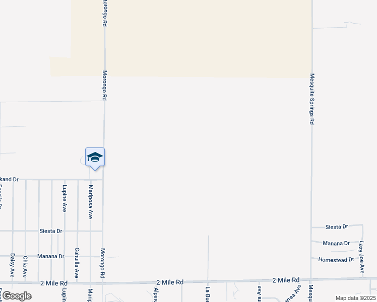 map of restaurants, bars, coffee shops, grocery stores, and more near 1000 Morongo Road in Twentynine Palms