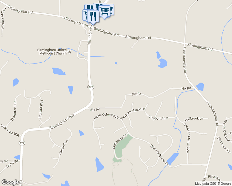 map of restaurants, bars, coffee shops, grocery stores, and more near 810 Nix Road in Alpharetta