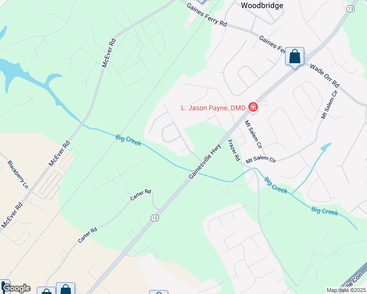 map of restaurants, bars, coffee shops, grocery stores, and more near 4203 Crestwood Bend Circle in Buford