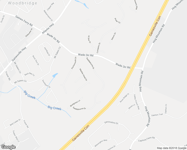 map of restaurants, bars, coffee shops, grocery stores, and more near 6148 Saddlehorse Drive in Flowery Branch