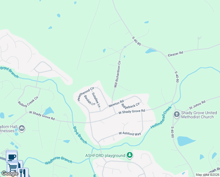 map of restaurants, bars, coffee shops, grocery stores, and more near 214 Will Richardson Circle in Irmo