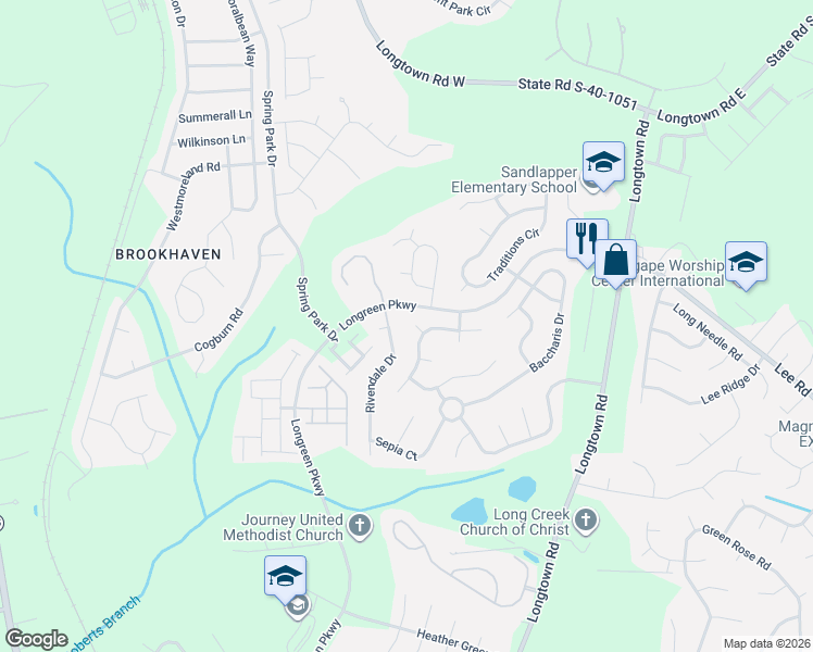 map of restaurants, bars, coffee shops, grocery stores, and more near 6 Blue Springs Ct in Blythewood