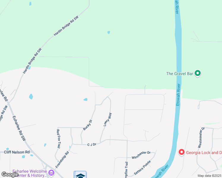 map of restaurants, bars, coffee shops, grocery stores, and more near 891 Hardin Bridge Road Southwest in Kingston