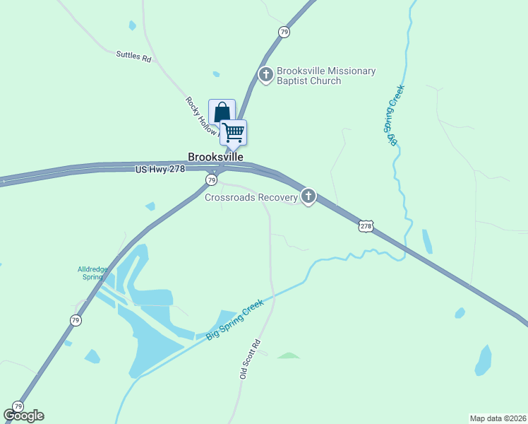 map of restaurants, bars, coffee shops, grocery stores, and more near 5373 Old Scott Road in Blountsville