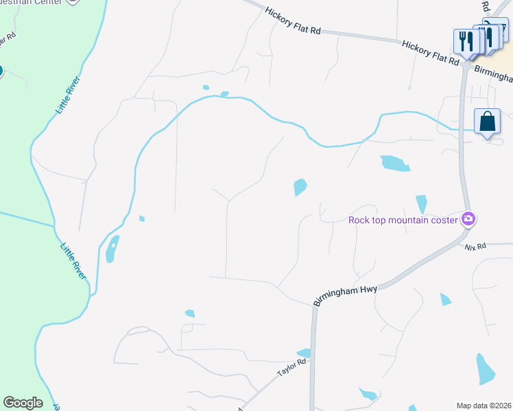 map of restaurants, bars, coffee shops, grocery stores, and more near 15365 Tullgean Drive in Alpharetta