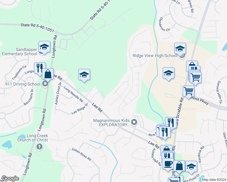 map of restaurants, bars, coffee shops, grocery stores, and more near 2 Sand Iris Court in Columbia