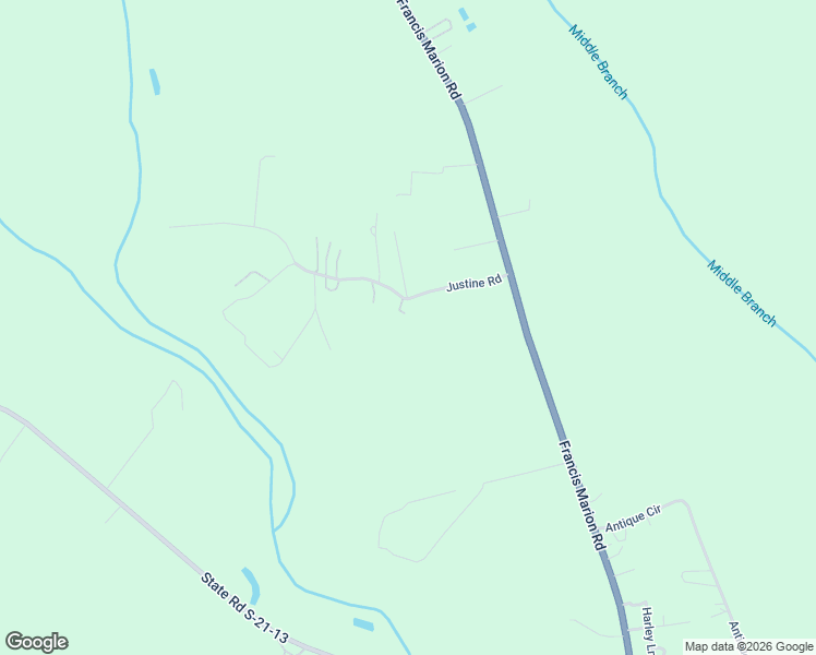 map of restaurants, bars, coffee shops, grocery stores, and more near 4708 Justine Road in Florence