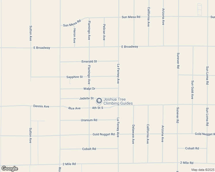 map of restaurants, bars, coffee shops, grocery stores, and more near 63600 Walpi Drive in Joshua Tree