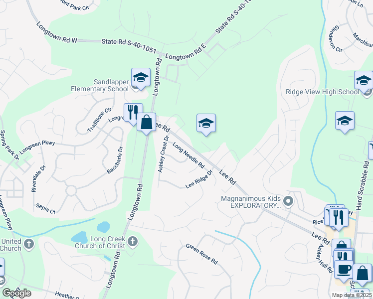 map of restaurants, bars, coffee shops, grocery stores, and more near 110 Long Needle Road in Columbia