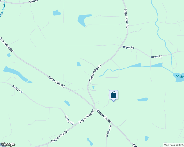 map of restaurants, bars, coffee shops, grocery stores, and more near 2497 Sugar Pike Road in Canton