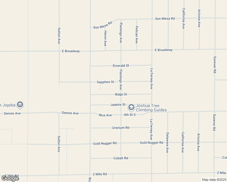 map of restaurants, bars, coffee shops, grocery stores, and more near 63464 Walpi Drive in Joshua Tree