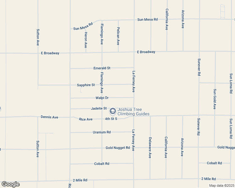 map of restaurants, bars, coffee shops, grocery stores, and more near 63600 Walpi Drive in Joshua Tree