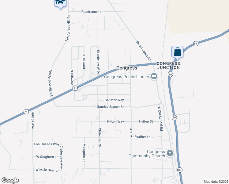 map of restaurants, bars, coffee shops, grocery stores, and more near 22630 Pacific Street in Congress