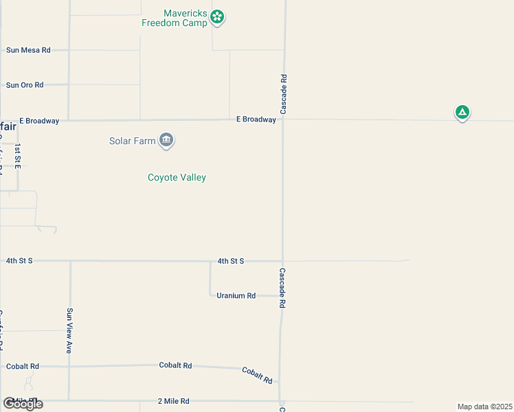 map of restaurants, bars, coffee shops, grocery stores, and more near Cascade Road in San Bernardino County