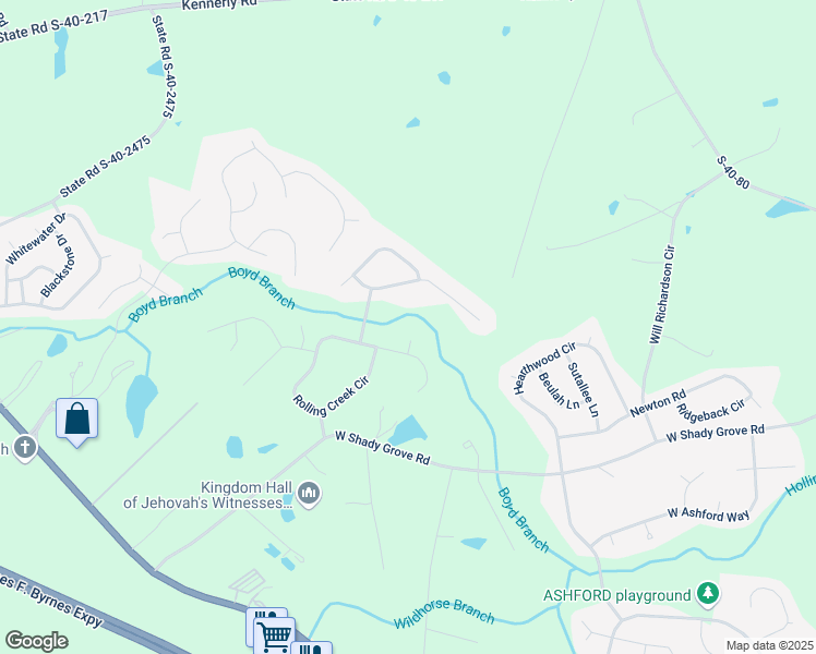 map of restaurants, bars, coffee shops, grocery stores, and more near 4 Willow Creek Court in Irmo