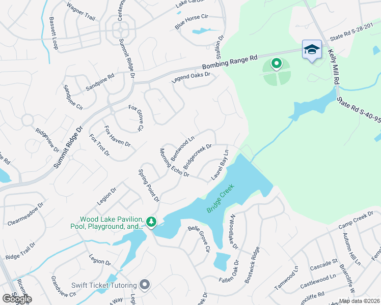 map of restaurants, bars, coffee shops, grocery stores, and more near 616 Bridgecreek Drive in Columbia