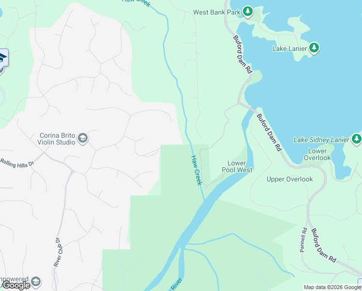 map of restaurants, bars, coffee shops, grocery stores, and more near 5020 Bowman Park Point in Cumming