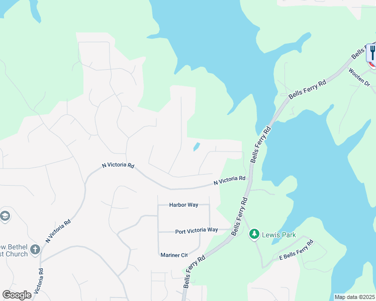 map of restaurants, bars, coffee shops, grocery stores, and more near 608 Apache Trail in Woodstock
