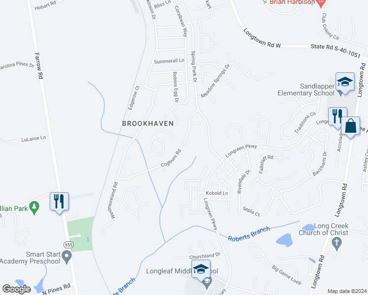 map of restaurants, bars, coffee shops, grocery stores, and more near 175 Cogburn Road in Columbia