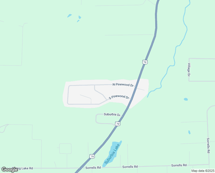 map of restaurants, bars, coffee shops, grocery stores, and more near 7600 North Pinewood Drive in Pine Bluff