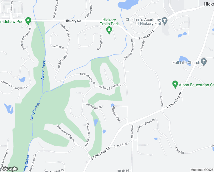 map of restaurants, bars, coffee shops, grocery stores, and more near 4038 Hickory Fairway Drive in Woodstock