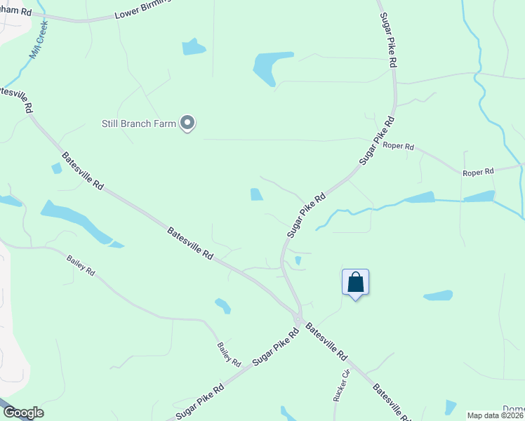 map of restaurants, bars, coffee shops, grocery stores, and more near 2507 Sugar Pike Road in Canton