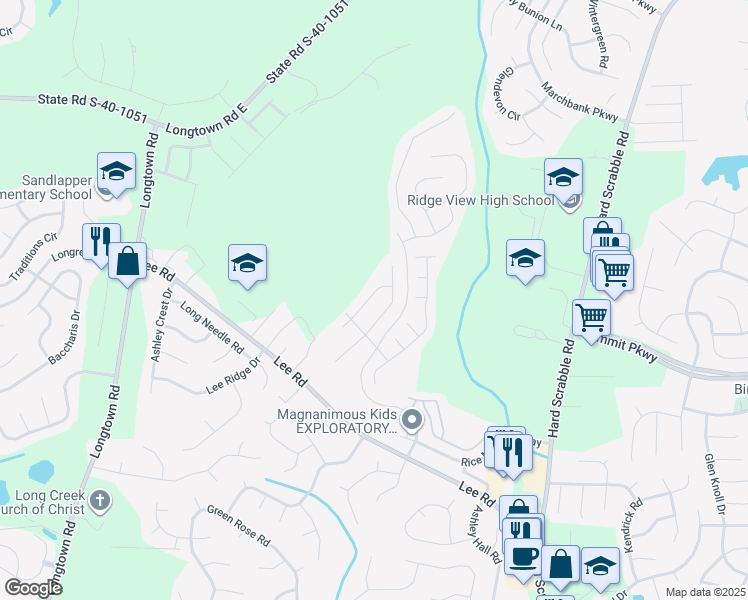 map of restaurants, bars, coffee shops, grocery stores, and more near 224 Lupine Road in Columbia